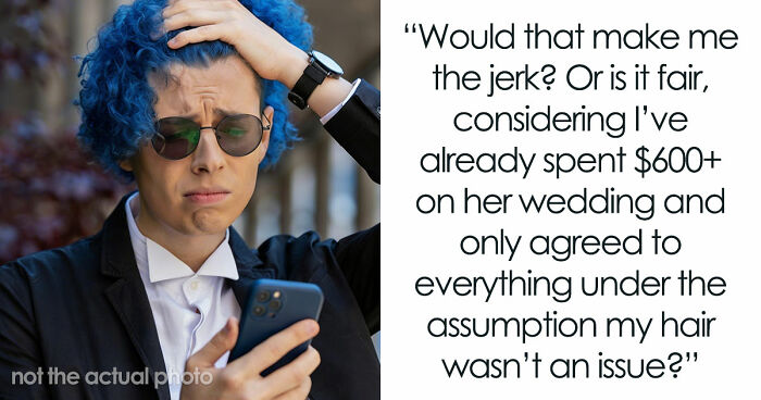 Mom-Of-Bride Tries To Take Over Wedding, Starts With Sneakily Demanding Man With Blue Hair Dye It