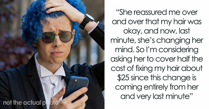 Mom-Of-Bride Tries To Take Over Wedding, Starts With Sneakily Demanding Man With Blue Hair Dye It