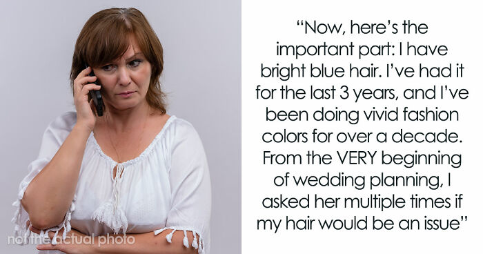 Mom-Of-Bride Tries To Take Over Wedding, Starts With Sneakily Demanding Man With Blue Hair Dye It
