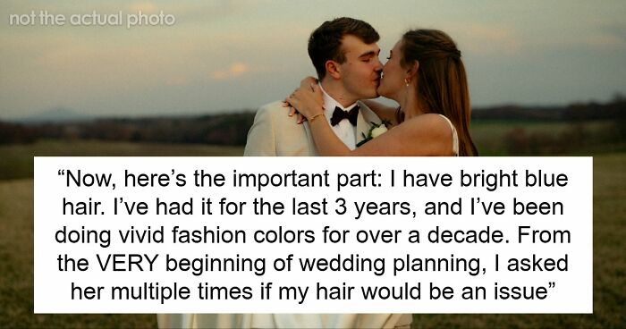 Mom-Of-Bride Tries To Take Over Wedding, Starts With Sneakily Demanding Man With Blue Hair Dye It