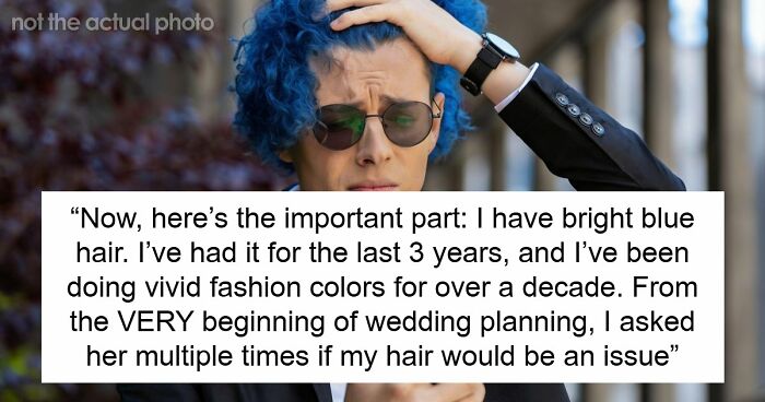 Mom-Of-Bride Tries To Take Over Wedding, Starts With Sneakily Demanding Man With Blue Hair Dye It