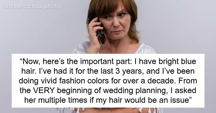 Mom-Of-Bride Tries To Take Over Wedding, Starts With Sneakily Demanding Man With Blue Hair Dye It