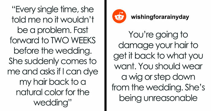 Mom-Of-Bride Tries To Take Over Wedding, Starts With Sneakily Demanding Man With Blue Hair Dye It