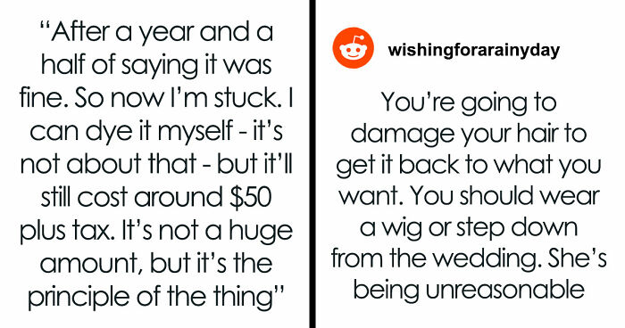 Mom-Of-Bride Tries To Take Over Wedding, Starts With Sneakily Demanding Man With Blue Hair Dye It