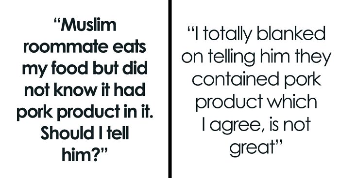 Person Makes Food With Bacon Fat, Muslim Roommate Eats It Without Knowing