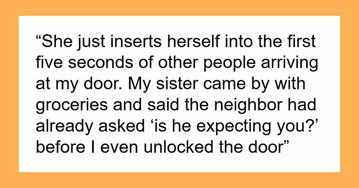 Woman Plays Concierge With Neighbor’s Guests, Acts Offended As He Politely Asks Her To Stop