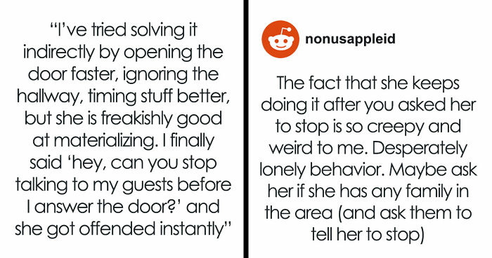 Woman Plays Concierge With Neighbor’s Guests, Acts Offended As He Politely Asks Her To Stop