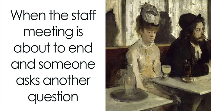 57 Classical Paintings Turned Into Relatable Modern Moments By “Classical Art Memes”