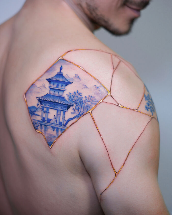 Tattoos Inspired Japanese Kintsugi Tatuaggidiporcellana