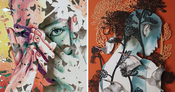 37 Delicate Paper Cut Collages By This Artist That Explore Identity Through Layers And Shadow