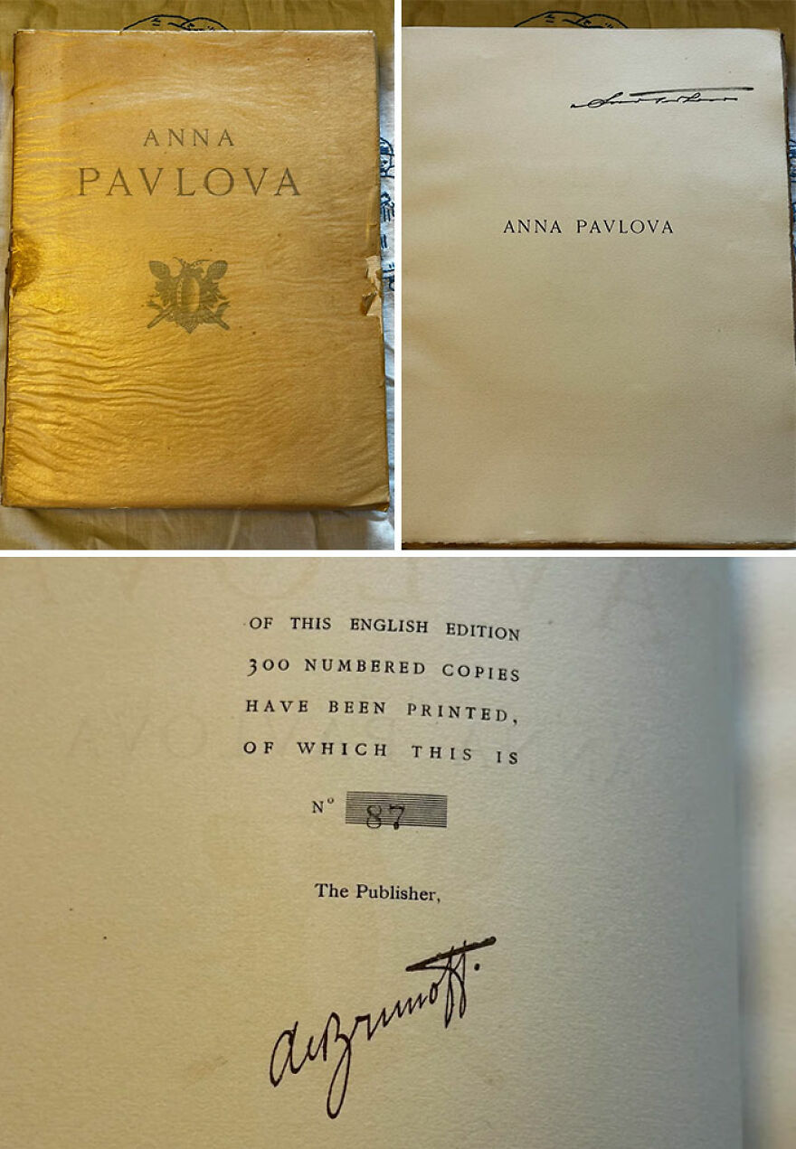Rare book "Anna Pavlova" found in Goodwill, signed and numbered 87/300. Not a gold bar, but a valuable find!