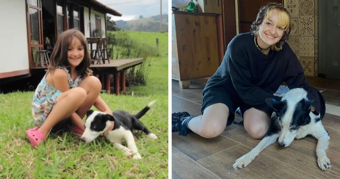 60 Precious Photos Of Pets Who Have Grown Up Alongside Their Owners (New Pics)