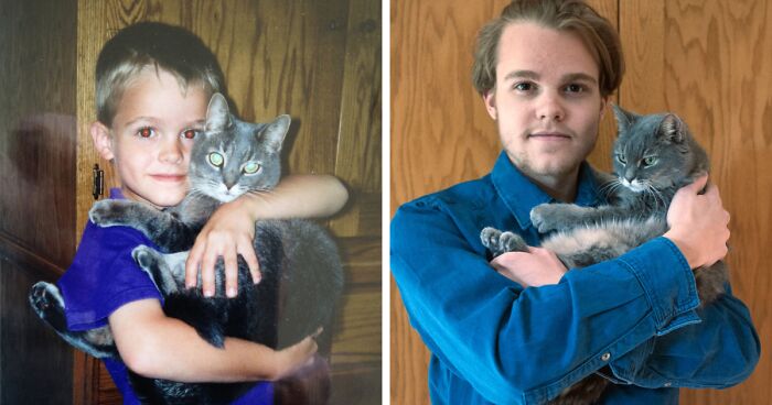60 Precious Photos Of Pets Who Have Grown Up Alongside Their Owners (New Pics)