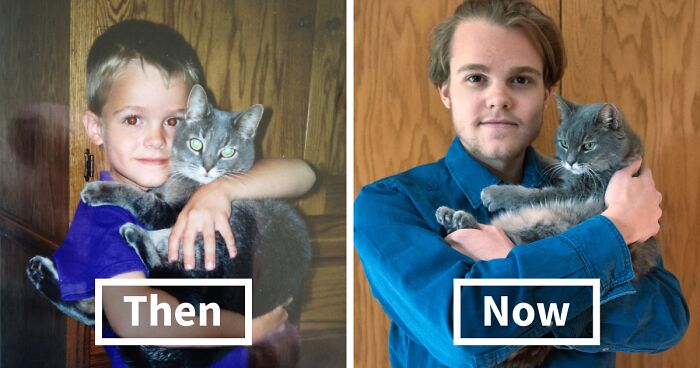 60 Precious Photos Of Pets Who Have Grown Up Alongside Their Owners (New Pics)