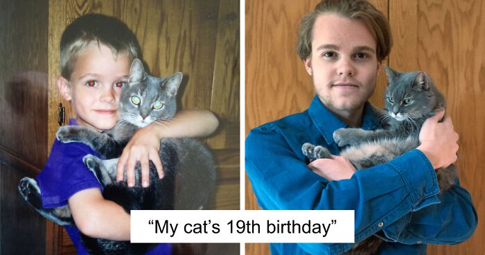 60 Precious Photos Of Pets Who Have Grown Up Alongside Their Owners (New Pics)