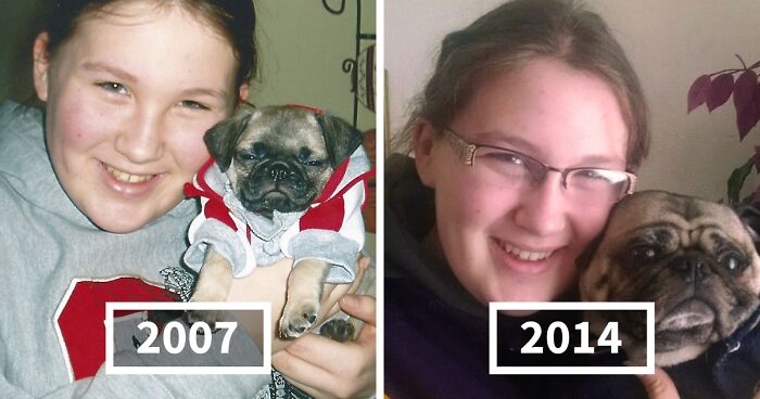 60 Precious Photos Of Pets Who Have Grown Up Alongside Their Owners (New Pics)