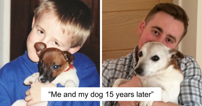 60 Precious Photos Of Pets Who Have Grown Up Alongside Their Owners (New Pics)