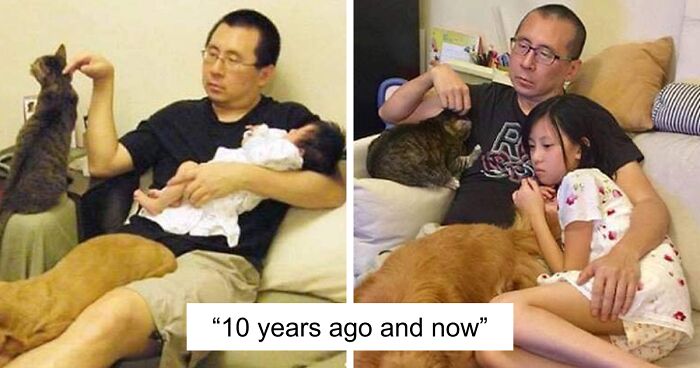 60 Precious Photos Of Pets Who Have Grown Up Alongside Their Owners (New Pics)