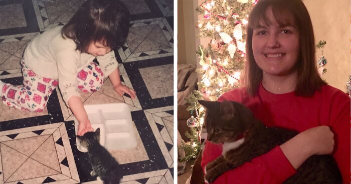 60 Precious Photos Of Pets Who Have Grown Up Alongside Their Owners (New Pics)