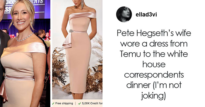 Pete Hegseth’s Wife Faces Backlash Over “Temu” Dress For White House Correspondents’ Dinner