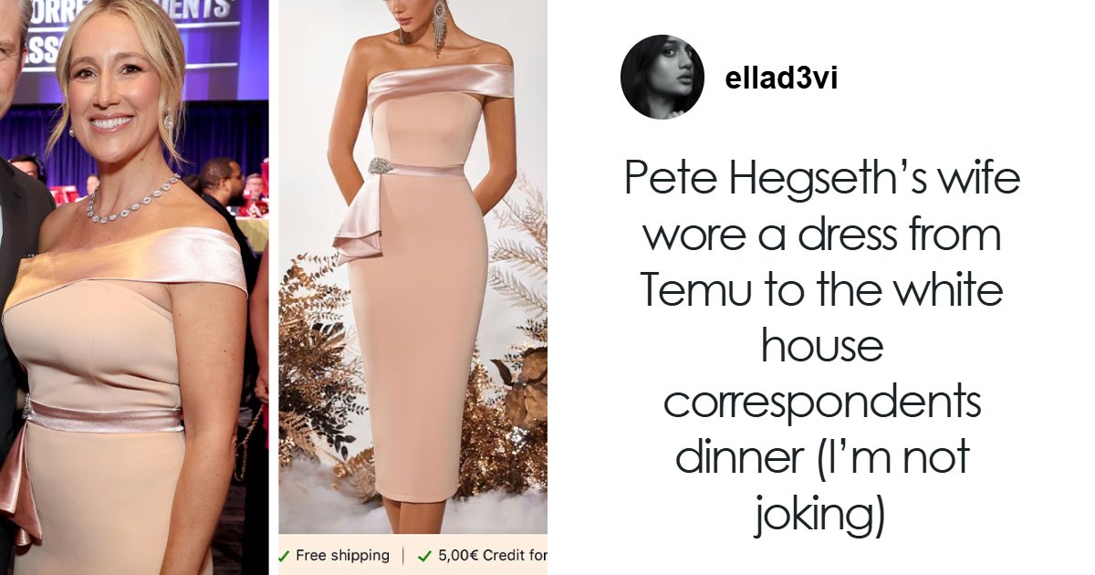 Pete Hegseth’s Wife Faces Backlash Over “Temu” Dress For White House Correspondents’ Dinner