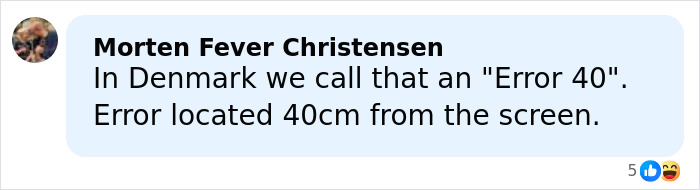 Comment by Morten Fever Christensen referencing Error 40 in Denmark related to IT worker issues and court orders.