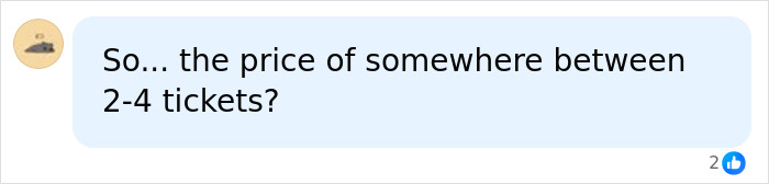 Text message discussing ticket prices, asking if the cost is between two to four tickets.