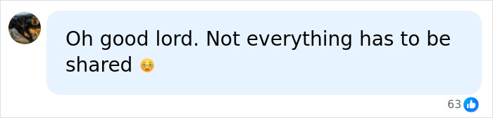 User comment expressing discomfort about oversharing, relevant to emotional response and jaw release therapy discussion.