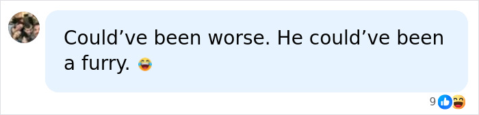 Comment bubble showing text about a furry, referencing Kristi Noem&rsquo;s husband and a secret relationship.