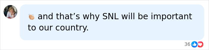 Social media comment praising SNL's importance, amid internet reaction to SNL mocking Kristi Noem&rsquo;s husband Bryan scandal.