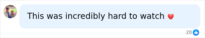 User&rsquo;s social media comment expressing difficulty watching a video about Athena Strand&rsquo;s mom confronting FedEx driver.