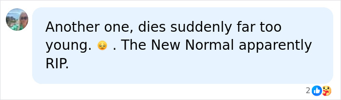 A social media post lamenting a sudden, young d***h, possibly related to a Mel Gibson "Secret Love" swimming pool accident.
