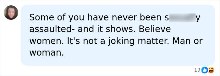 Screenshot of a social media comment discussing accusations and experiences related to misconduct claims at a former club. Screenshot of a social media comment discussing accusations and experiences related to misconduct claims at a former club.