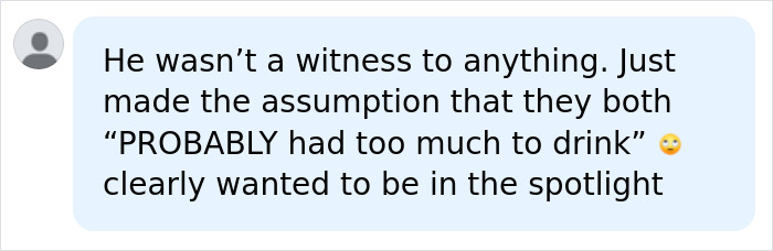 Screenshot of a social media comment disputing claims, mentioning a former club manager’s perspective on alleged misconduct. Screenshot of a social media comment disputing claims, mentioning a former club manager’s perspective on alleged misconduct.