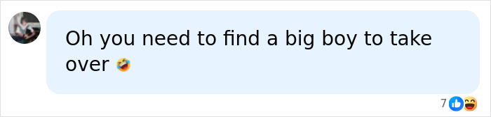 Comment text on social media about needing a big boy to take over, related to McDonald&rsquo;s CEO viral Big Arch Burger reaction.
