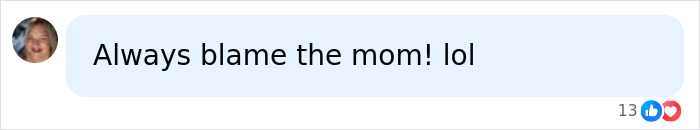 Comment saying Always blame the mom in a casual social media post about McDonald&rsquo;s CEO viral Big Arch Burger reaction.