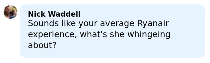Comment by Nick Waddell about a health and wellness girly&rsquo;s harsh wake-up call after trying to blast an airline.