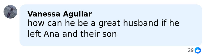 Comment by Vanessa Aguilar expressing doubt about husband's qualities, related to Nepo Baby Katherine Schwarzenegger backlash.