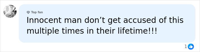 Comment on social media post discussing Timothy Busfield&rsquo;s arrest, emphasizing disbelief over repeated accusations.