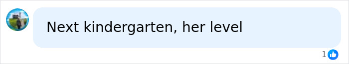 Comment saying Next kindergarten her level on a social media post about teens revolting over Erika Kirk&rsquo;s controversial high school visit