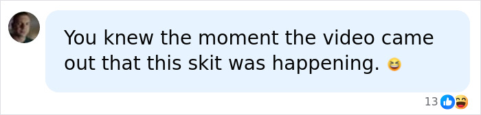 Social media comment criticizing an SNL skit mocking Kristi Noem&rsquo;s husband Bryan amid a scandal, with laughing emojis.