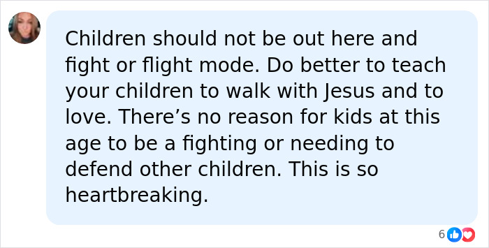 Comment discussing the heartbreaking consequences of a 12-year-old school bully incident and lessons for children.