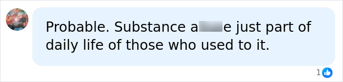 A social media comment discussing substance use, possibly related to FedEx driver actions, with a user profile picture and a like button.