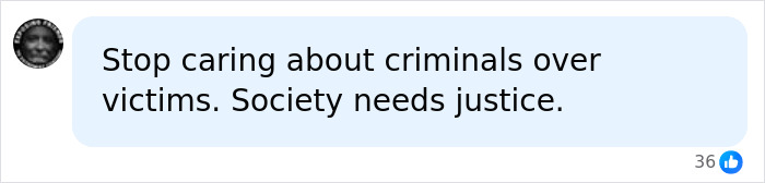 A social media comment reads, Stop caring about criminals over victims. Society needs justice, relating to Athena Strand's life.