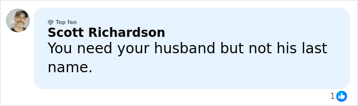 Comment from a social media user Scott Richardson discussing Katherine Schwarzenegger and husband Chris Pratt amid nepo baby backlash.