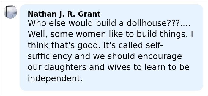 Screenshot of a social media comment discussing independence and self-sufficiency related to Nepo Baby Katherine Schwarzenegger.