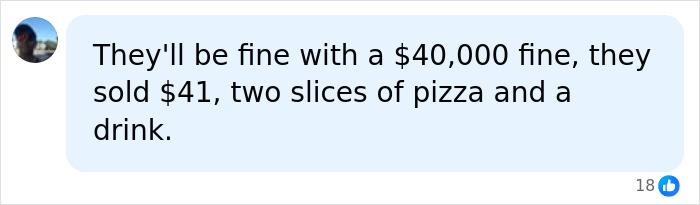 Comment about Coachella's $40,000 fine after Justin Bieber's set, mentioning food and drink sales.