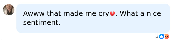 Text message showing a heartbroken reaction to a touching sentiment shared about Catherine O’Hara’s brother. Text message showing a heartbroken reaction to a touching sentiment shared about Catherine O’Hara’s brother.