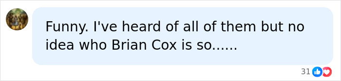 Screenshot of a social media comment discussing Brian C*x amid backlash over comments about Margot Robbie and Daniel Day-Lewis.