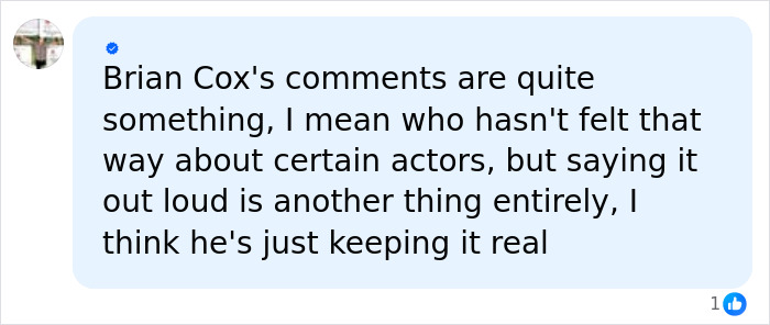 Comment discussing Brian C*x's unhinged remarks and backlash after brutal dig at actors including Margot Robbie and Daniel Day-Lewis.